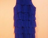 tamsiai mėlyna suknelė su kutais