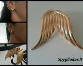 16 Lt angeliuko aukso spalvos sparnai (auskarai)