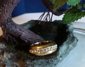 18 karatų pildytas auksu žiedas su cirkoniu