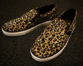 vans tipo leopardiniai batai su kniedem