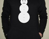 Angry Snowman juodi vyriškas džemperis