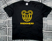 Radiohead juodi vyriški marškinėliai