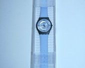 Naujas žydras Swatch laikrodis