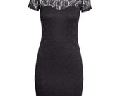 NAUJA!!! H&M juoda gipiūrinė suknelė