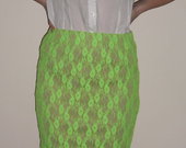neoninis žalias sijonas. XS