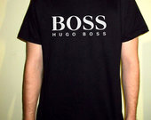 HUGO boss juodi vyr marškinėliai