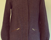 H&M pilkas vilnos paltas