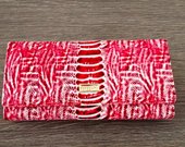 Prada stiliaus odinė piniginė "REDwhite"