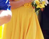 ryškiai geltona suknutė