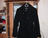 Klasikinis juodas žieminis paltas