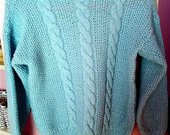 Žydras megztas megztinis