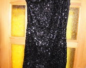 Sexy blizgi juoda vakarinė suknelė M 40 Nauja