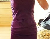 Violetinė puosni suknute