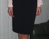Tamsiai melynas klasikinis sijonas