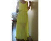 Neoninė geltona suknelė