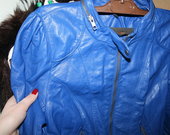 Mėlynas odinis H&M švarkelis