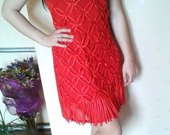 Raudona/koralinė suknelė
