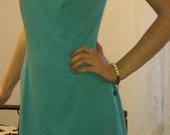 Žalia/turkio spalvos trikotažinė suknelė