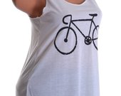Trikotažiniai marškinėliai su piešinėliu- dviračiu