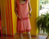 Lašišos spalvos suknelė TESSA
