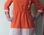 Oranžinė vasariška suknelė
