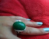 Senovinis didelis žalias žiedas