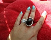Senovinis didelis juodas žiedas