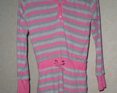 Dryžuotas rožinis megztinis/tunika 