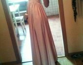 Persikinė/rožinė ilga suknelė