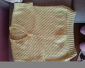 ranku darbo citrinos spalvos megztinis liemene