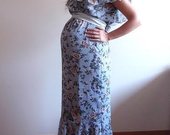 Gėlėta Tiffany Rose Ruffle suknelė nėščiajai