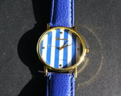 Moteriškas mėlynas laikrodis