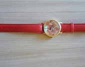 Raudonas laikrodis "Geneva"