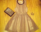 H&M kuno/sviesiai rudos spalvos tiulio suknele