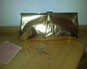 Gold clutch (not leather)