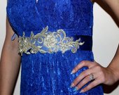 Elegantiška mėlyna suknelė
