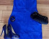 Vakarinė mėlyna suknelė