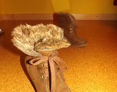 Madingi rusvi žieminiai batai