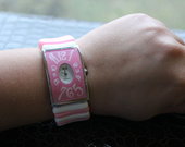 Rožinis linksmas laisvalaikio laikrodis
