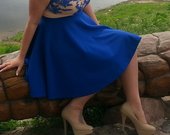 progine mėlyna suknele