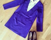 Violetinis fashion balti marskinukai megztukas