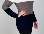Dryzuotas ilgas megztinis