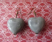 Keramikiniai auskarai „Širdys“