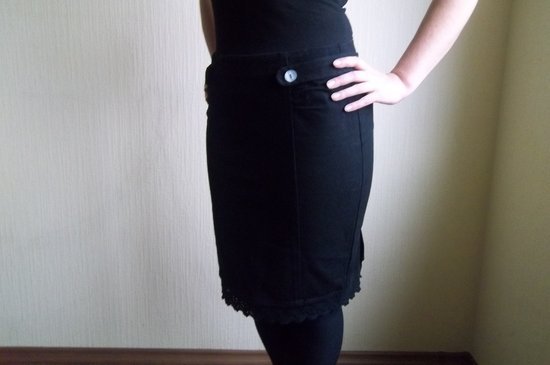 Džinsinis juodas sijonas