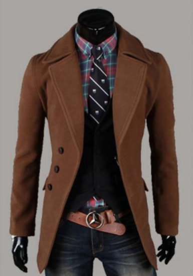Vyriškas rudas paltas 