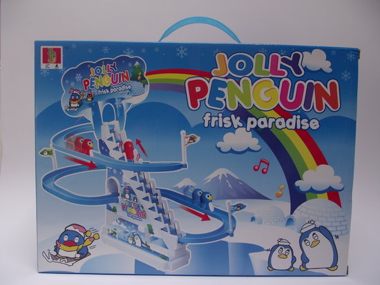 Linksma pingvinukų čiuožykla!