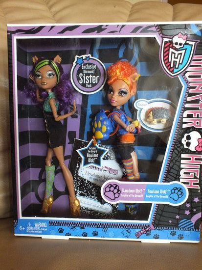 monster high Clawdeen Wolf ir Howleen