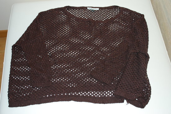 Oversize rudas megztinis