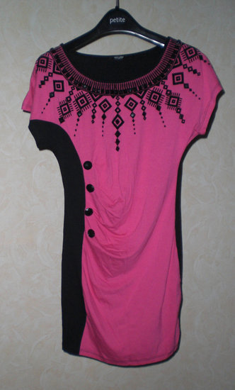 Rožinė/juoda puošni suknelė Urpėja 