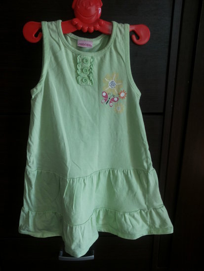 Žalia suknelė 3-4 m. mergaitei